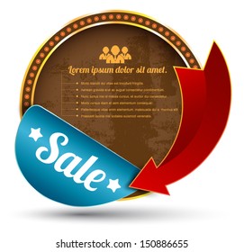 Speech circle  with sale message . can use for promotion , tag banner