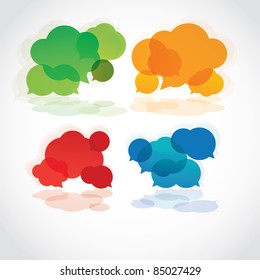 Speech cloud collection, vector