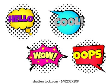 Speech cloud design vector with many colors