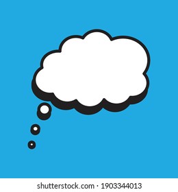 Speech cloud icon, flat style illustration