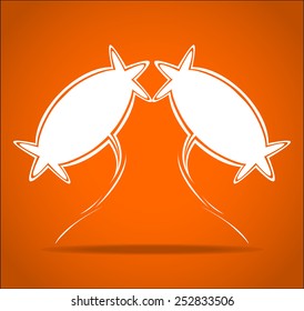 speech of color box sign web icon shape. vector / illustrations