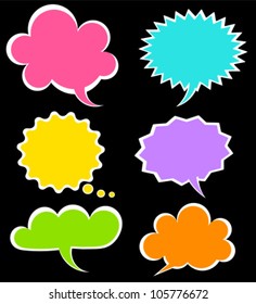 Speech colorful clouds. Vector illustration