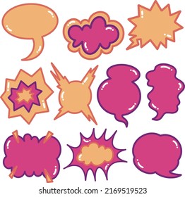 Speech Comic Bubble Illustration For Business