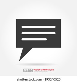 Speech or comment bubble on white background