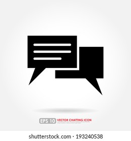 Speech or comment bubbles on white background