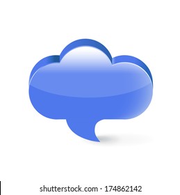 speech/ communication bubble isolated on white background