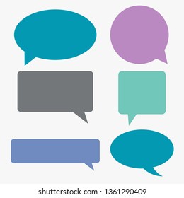 Speech communication bubbles collection, vector  illustration