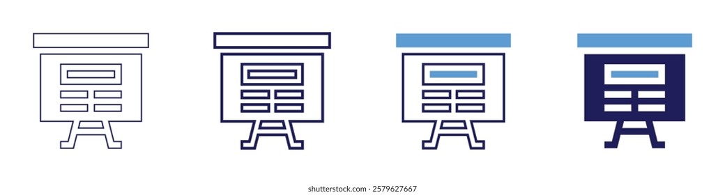 Speech conclusion icon in 4 different styles. Thin Line, Line, Bold Line, Duotone. Duotone style. Editable stroke.