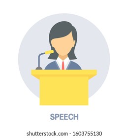 Speech and Conversation Icon Concept