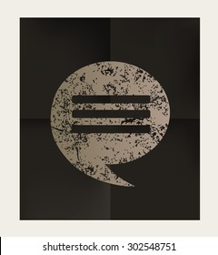 Speech design on black background, vector