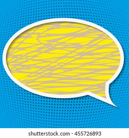 Speech design on blue background,vector