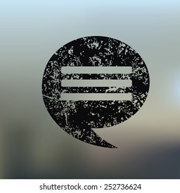 Speech design on blur background,grunge vector
