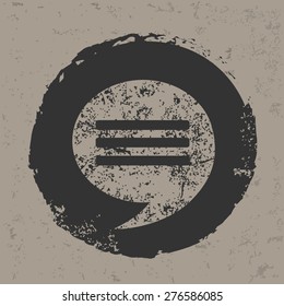 Speech design on grunge background, grunge vector