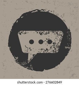 Speech design on grunge background, grunge vector
