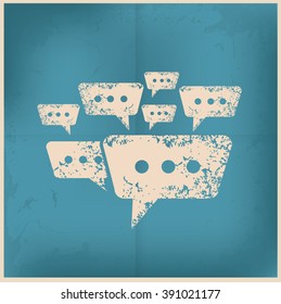 Speech design on old background,grunge vector