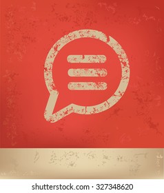 Speech design on red background, grunge vector