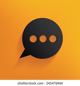 Speech design on yellow background, clean vector