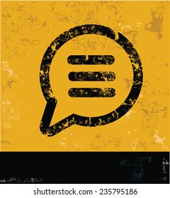 Speech design on yellow background,yellow vector