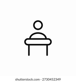 speech desk icon sign vector