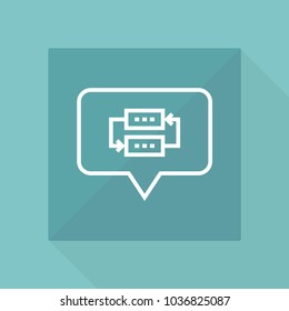 Speech and dialog api concept line icon