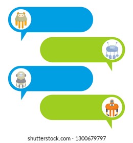 speech dialog with robot avatar for chat bot message