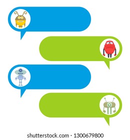 speech dialog with robot avatar for chat bot message