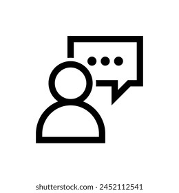 Speech, dialogue, chat, communication thin line icons. For website marketing design, logo, app, template, ui, etc.