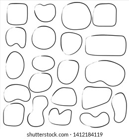 Speech doodle comic element set
