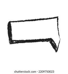 Speech doodle logo icon sign. Rectangular element. Hand drawn sketch Cartoon abstract design style