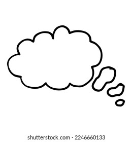 Símbolo del logotipo del doodle de voz. Elemento de globo de burbujas. Esbozo dibujado a mano Estilo de diseño abstracto de dibujos animados
