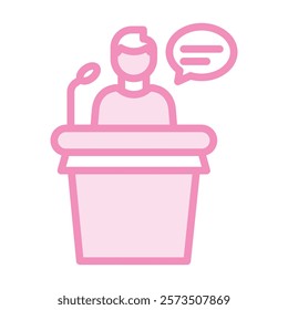 Speech duotone line icon, editable vector icon, pixel perfect, illustrator ai file