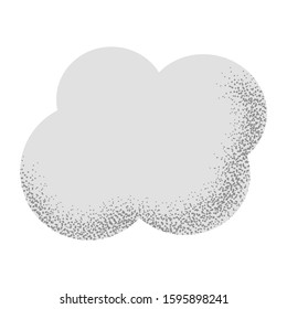 Speech empty bubble with with noise sand texture trendy. Vector illustration isolated