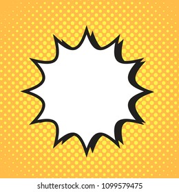 Speech explosion bubble collision pop-art style