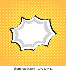 Speech explosion bubble collision pop-art style