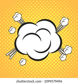 Speech explosion bubble collision pop-art style