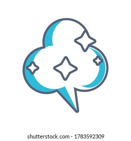 Speech foam bubble isolated icon