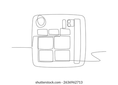 Speech generating devices concept one-line drawing