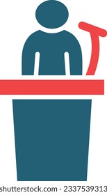 Glifo De Habla Icono De Dos Colores Para Uso Personal Y Comercial.

