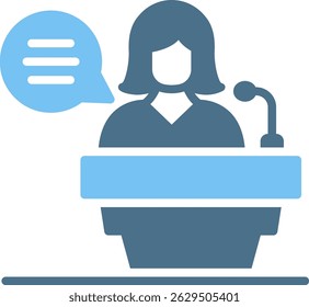 Speech Glyph Two Colour Icon