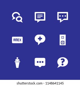 speech icon. 9 speech vectors with chat, speech bubble, chat bubble and lecture icons for web and mobile app