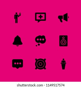 speech icon. 9 speech vectors with chat, chat bubble, notification and lecture icons for web and mobile app