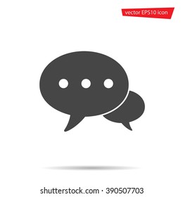 Speech icon. Contact us vector. Flat symbol isolated on white background. Trendy internet concept. Modern sign for web site button, mobile app, ui design. Logo illustration.