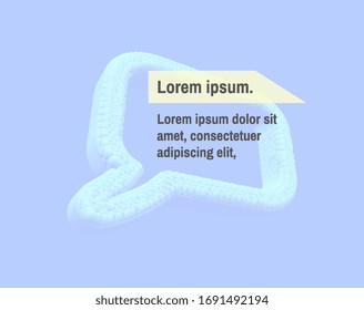 Speech icon. Design element. 3d vector illustration. 