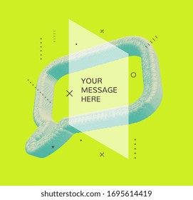Speech icon. Design element. 3d vector illustration. 