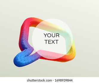 Speech icon. Design element. 3d vector illustration. 
