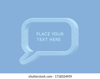 Speech icon. Design element. 3d vector illustration. 