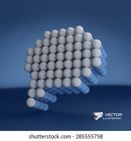 Speech icon. Design element. 3d vector illustration.