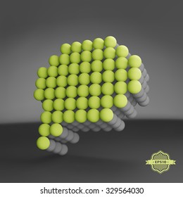 Icono de voz. Elemento de diseño. Ilustración vectorial 3d. 