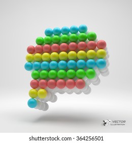 Icono de voz. Elemento de diseño. Ilustración vectorial 3d.