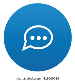 Speech icon design on blue background,vector